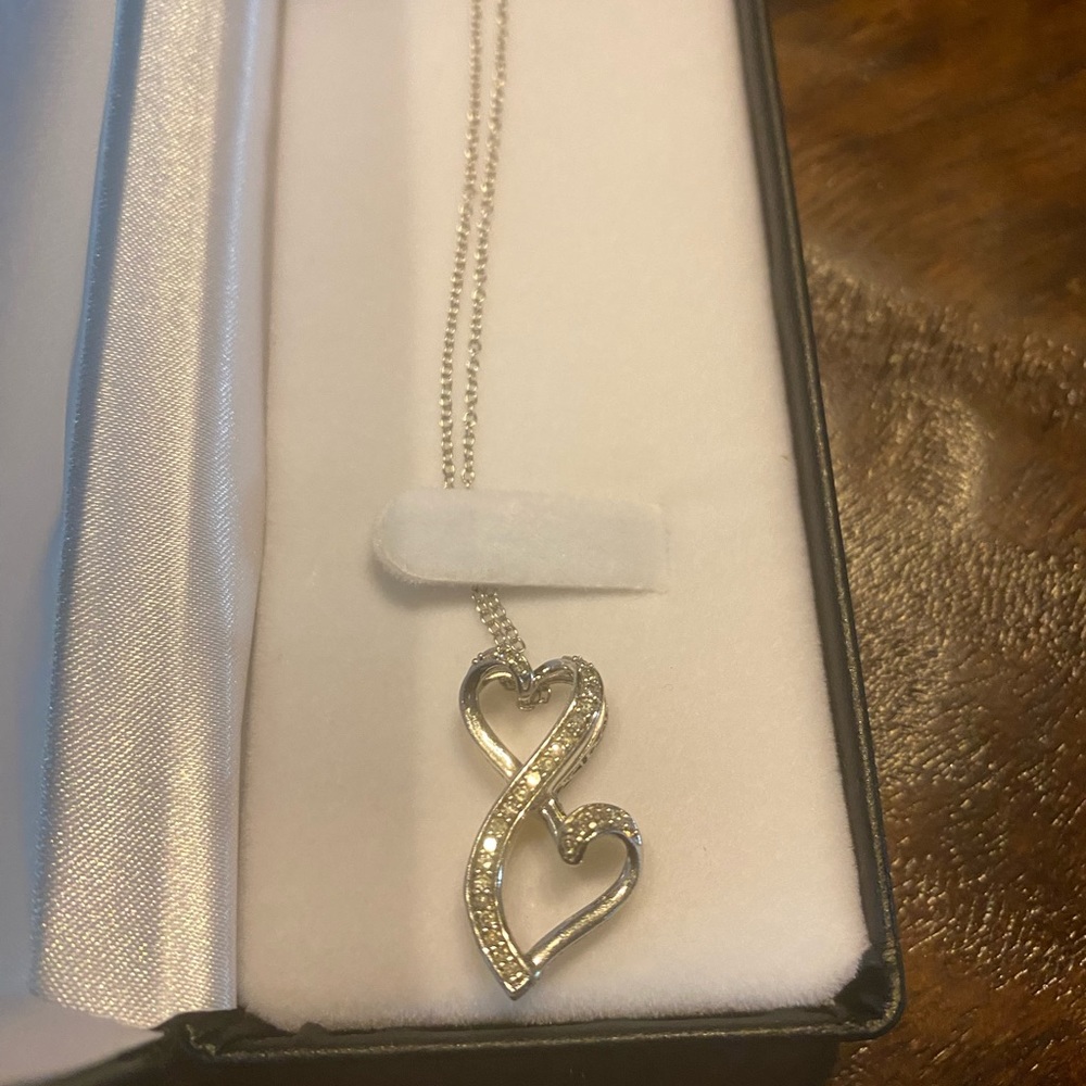 Sterling Silver Necklace with Diamond Infinity Symbol